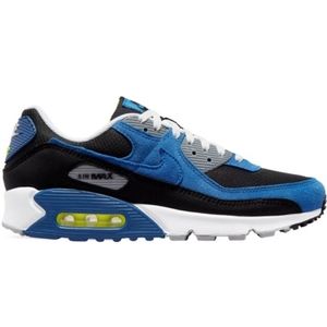 Nike Air Max 90 Mesh Suede Black Atlantic Blue Volt Yellow White 1 95